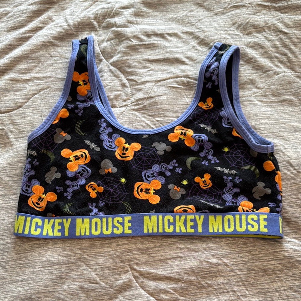 Torrid Black and Orange Mickey Mouse Bra